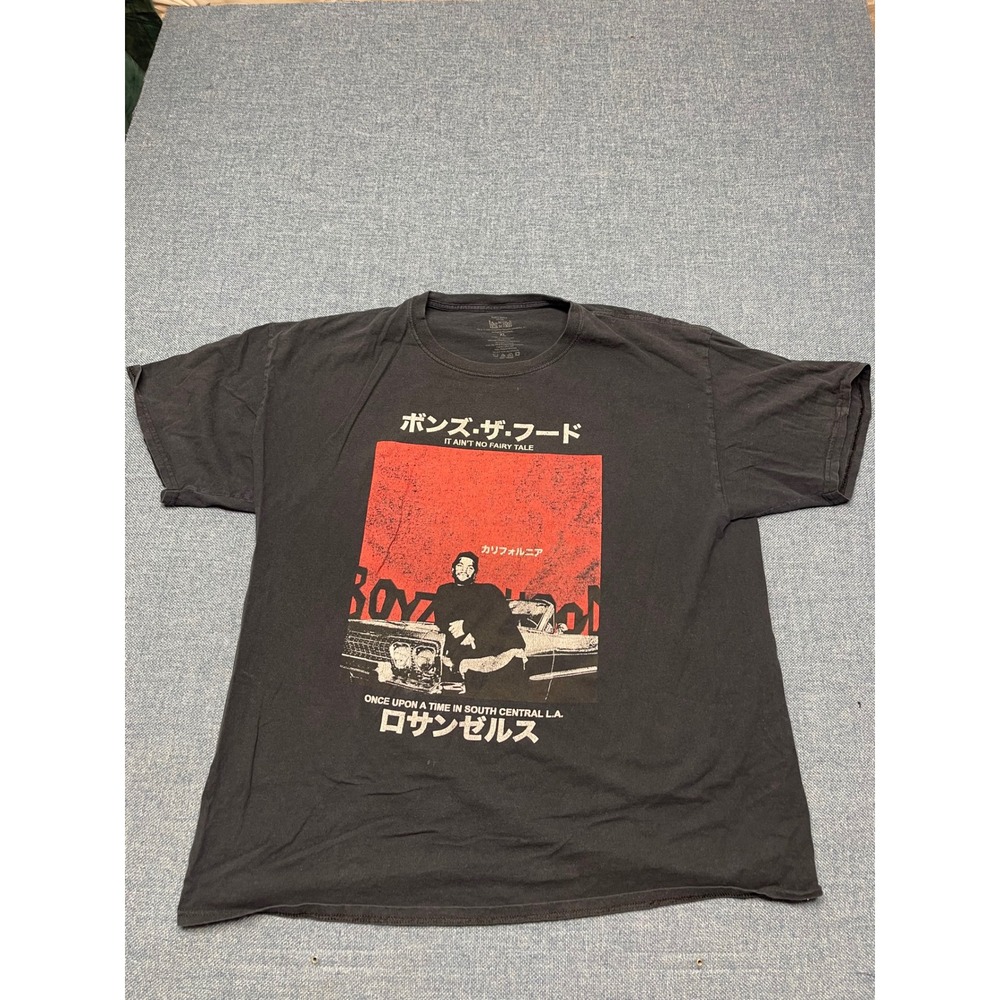 Boyz N The Hood Japanese Text Graphic T-Shirt XL Black Ice Cube Movie Tee 2022